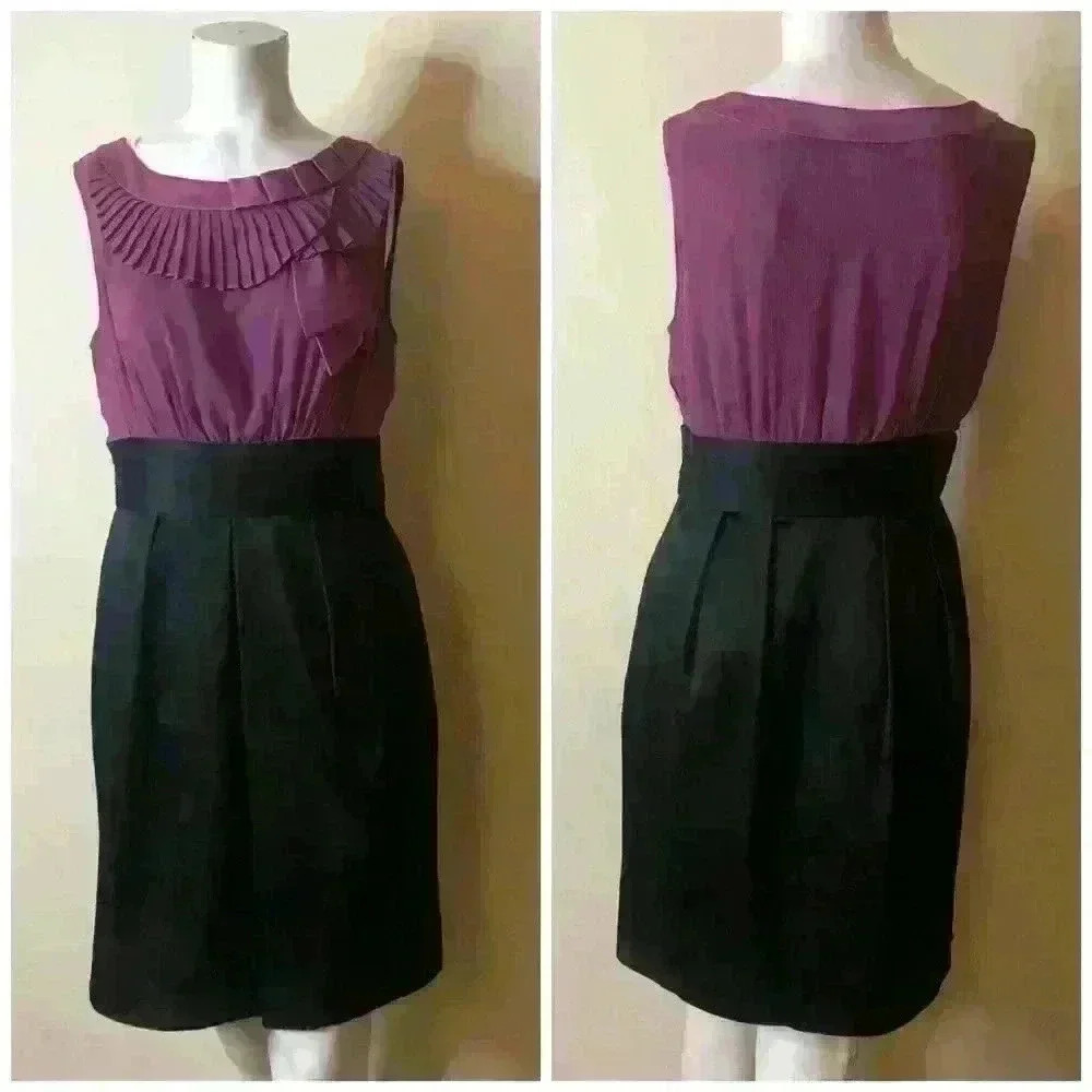 Max & Cleo Amethyst/Black Sleeveless Dress